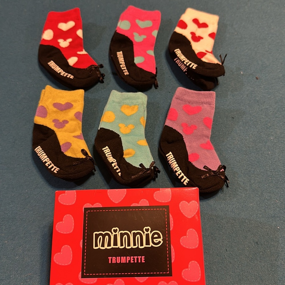 New in Box Trumpete Girls Minnie Mouse Socks